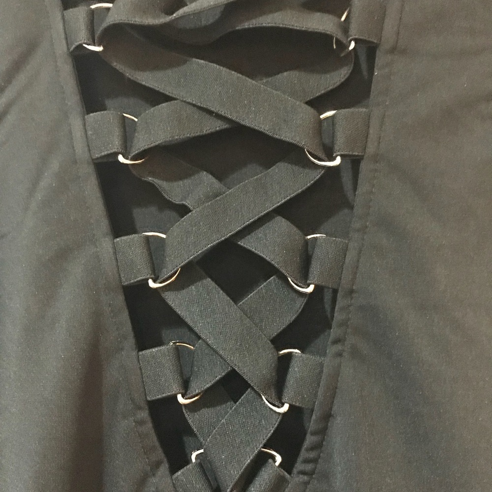 Lace Up Front Dress